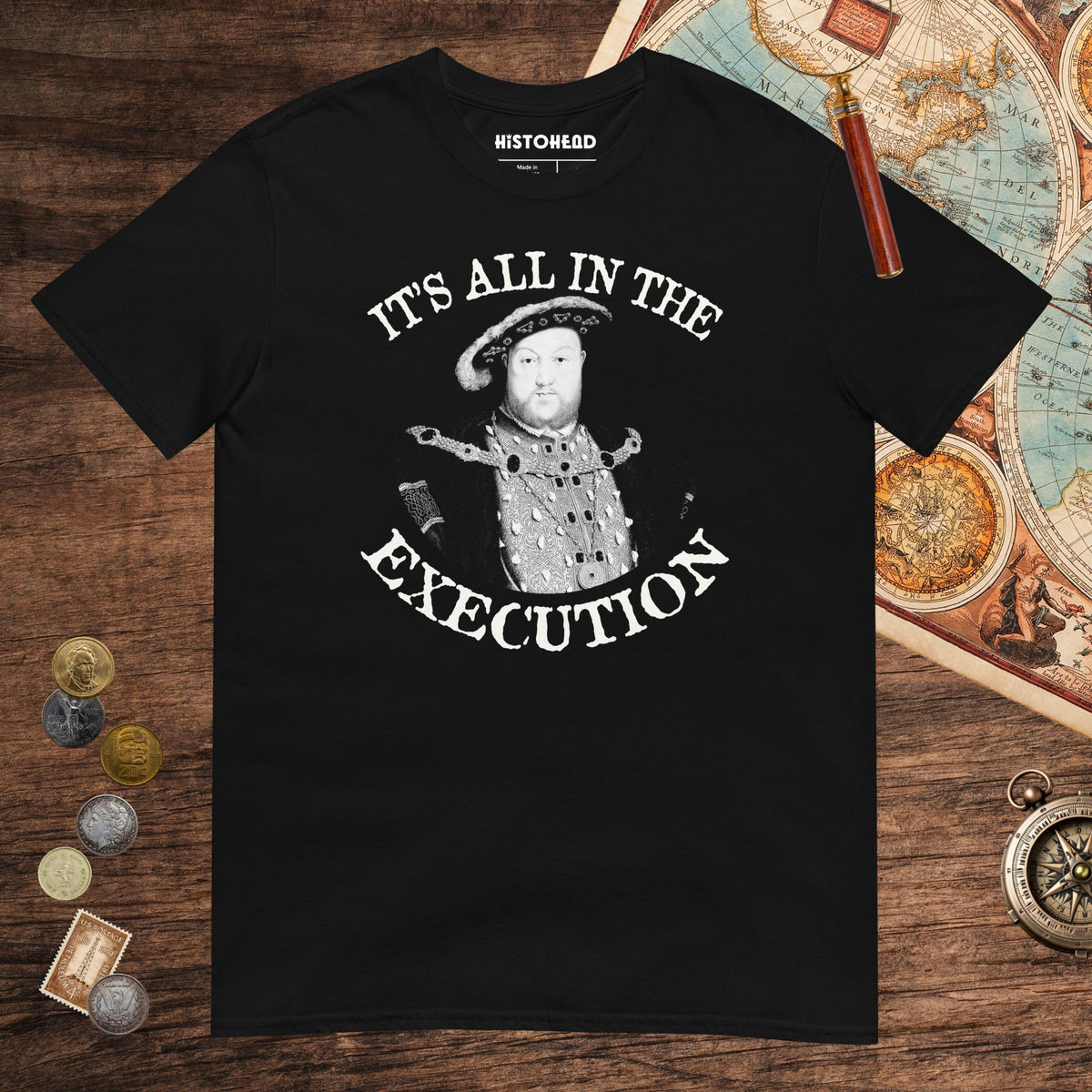 Black Henry VIII Execution Tee - history buff gift by HistoHead