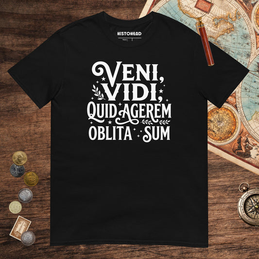 Black Latin I Came I Saw I Forgot I Was Doing (Feminine Version) Tee - history buff gift by HistoHead