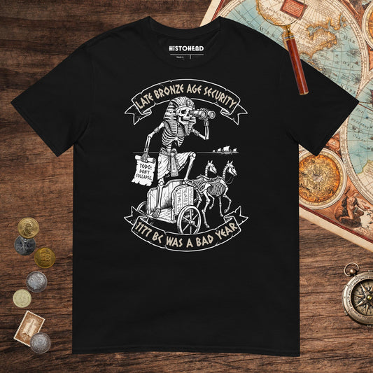 Black Late Bronze Age Security Tee - history buff gift by HistoHead