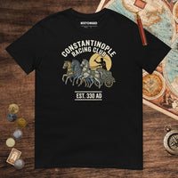 Black Constantinople Racing Club Tee - history buff gift by HistoHead