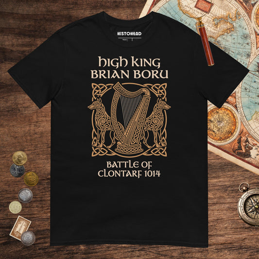 Black Brian Boru Tee - history buff gift by HistoHead