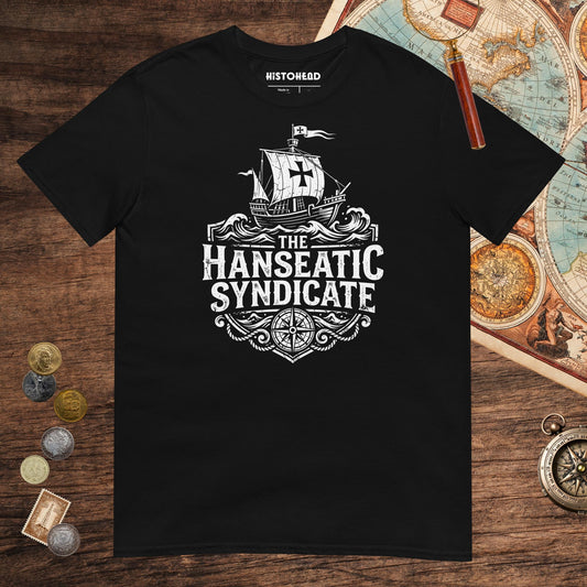 Black The Hanseatic Syndicate Tee - history buff gift by HistoHead