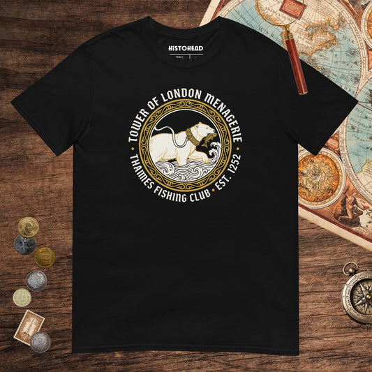 Black Tower Of London Menagerie Thames Fishing Club Tee - history buff gift by HistoHead