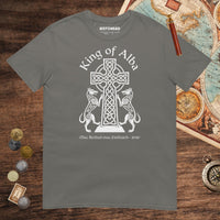 Charcoal King of Alba Tee - history buff gift by HistoHead