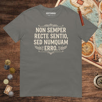 Charcoal I'm Not Always Right But Never Wrong Latin Tee - history buff gift by HistoHead