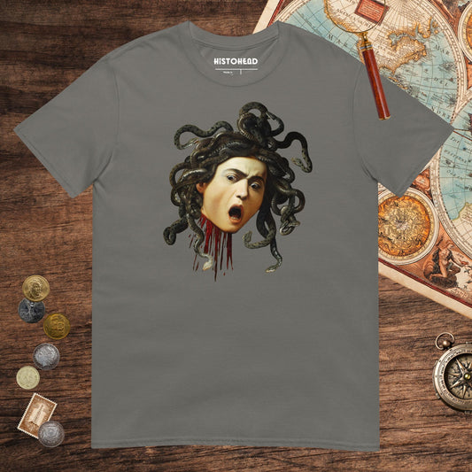 Charcoal Medusa by Caravaggio Tee - history buff gift by HistoHead