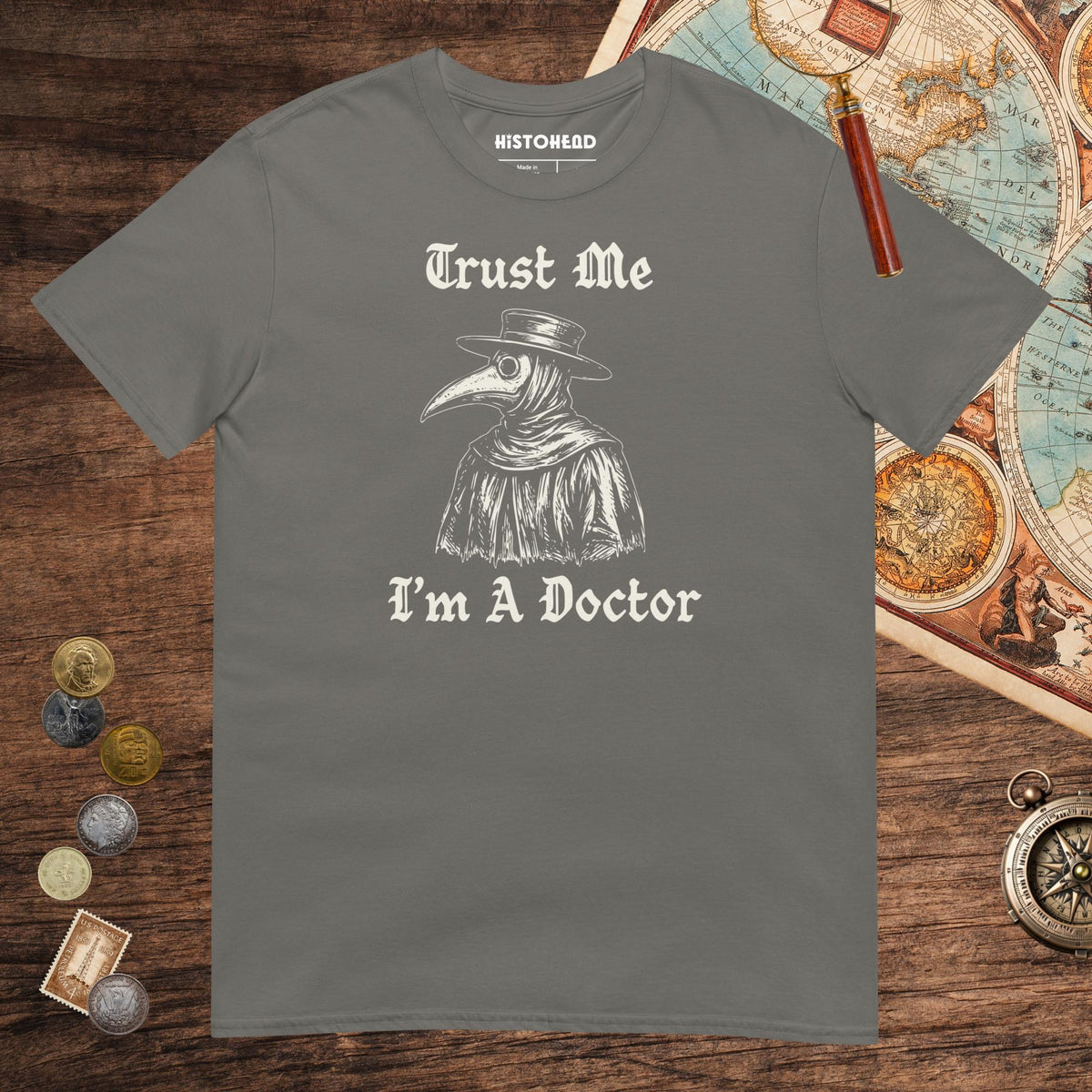 Charcoal Trust Me I'm A Doctor Tee - history buff gift by HistoHead