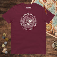 Maroon Æthelstan King of All Britain Tee - history buff gift by HistoHead