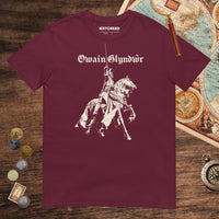 Maroon Owain Glyndŵr Statue Tee - history buff gift by HistoHead