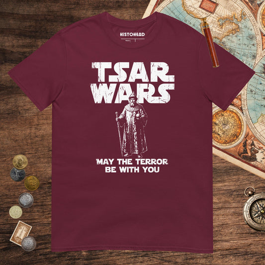 Maroon Ivan the Terrible Tsar Wars Tee - history buff gift by HistoHead