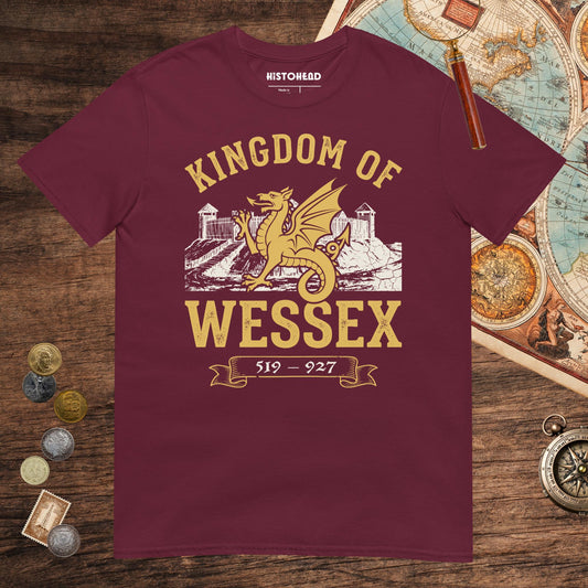Maroon Kingdom of Wessex Tee - history buff gift by HistoHead