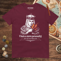Maroon Olga of Kiev I Have a Warm Personality Tee - history buff gift by HistoHead