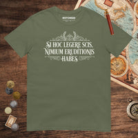 Military Green If You Can Read This You Have Too Much Education in Latin Tee - history buff gift by HistoHead