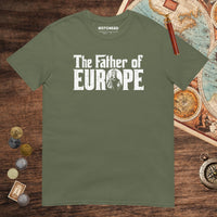 Military Green Charlemagne The Father of Europe Tee - history buff gift by HistoHead