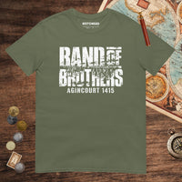 Military Green Band of Brothers Agincourt 1415 Tee - history buff gift by HistoHead