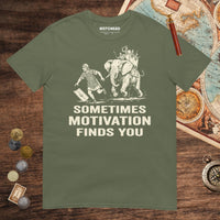 Military Green Motivation Finds You War Elephant Edition Tee - history buff gift by HistoHead