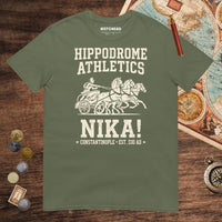 Military Green Hippodrome Athletics Tee - history buff gift by HistoHead
