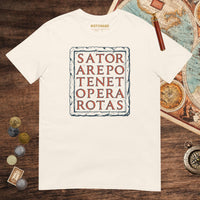 Natural Sator Rotas Tee - history buff gift by HistoHead
