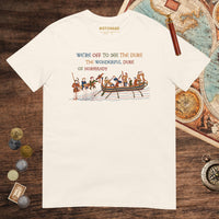 Natural Bayeux Tapestry We're Off to See the Duke Tee - history buff gift by HistoHead