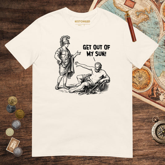 Natural Diogenes: Get Out of My Sun Tee - history buff gift by HistoHead