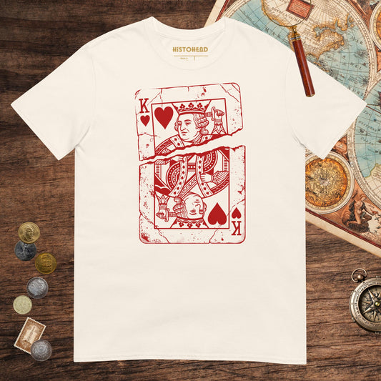 Natural Louis XVI Playing Card Tee - history buff gift by HistoHead