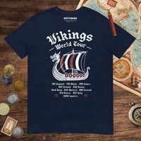 Navy Vikings World Tour Tee - history buff gift by HistoHead