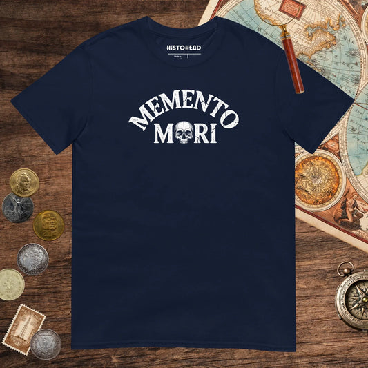 Navy Memento Mori Tee - history buff gift by HistoHead