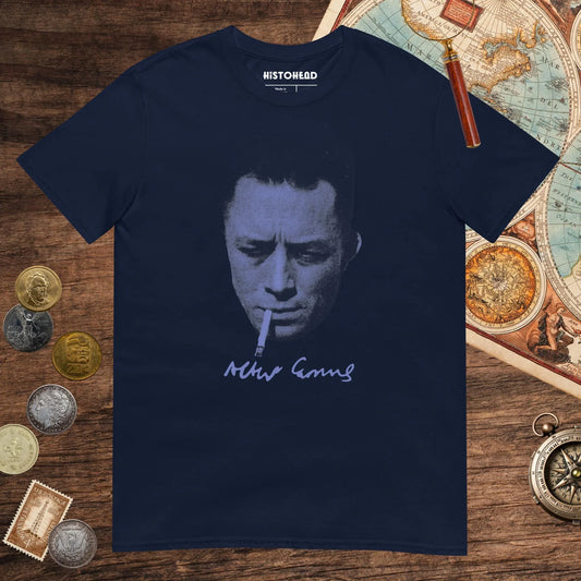 Navy Albert Camus Tee - history buff gift by HistoHead