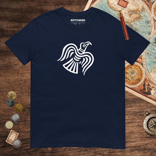 Navy Viking Raven Symbol Tee - history buff gift by HistoHead