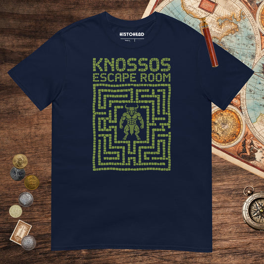 Navy Knossos Escape Room Tee - history buff gift by HistoHead