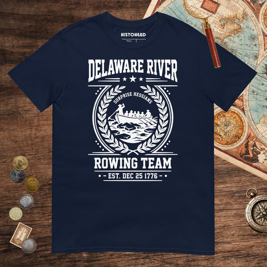 Navy Delaware River Rowing Team Tee - history buff gift by HistoHead