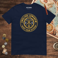 Navy English Longbow Heavy Draw Division Tee - history buff gift by HistoHead