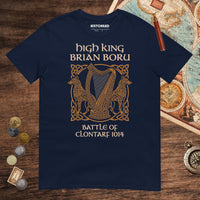 Navy Brian Boru Tee - history buff gift by HistoHead