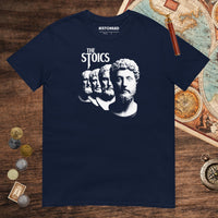 Navy The Stoics Band Tee - history buff gift by HistoHead