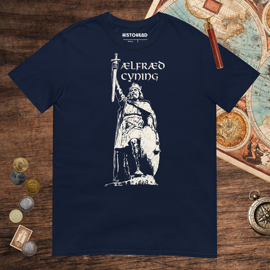 Navy Alfred the Great Tee - history buff gift by HistoHead