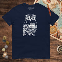 Navy Athena Owl Tee - history buff gift by HistoHead