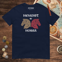 Navy Hengist and Horsa Tee - history buff gift by HistoHead