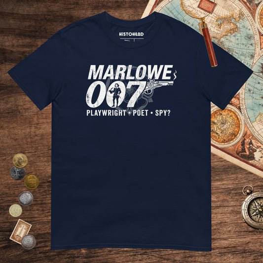 Navy Marlowe 007 Tee - history buff gift by HistoHead