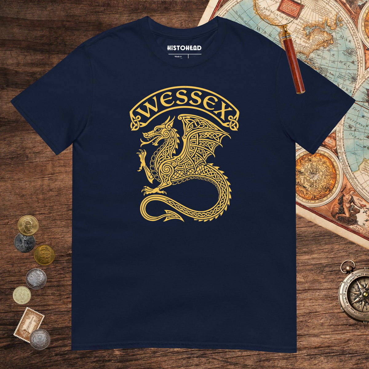 Navy Wessex Dragon Tee - history buff gift by HistoHead