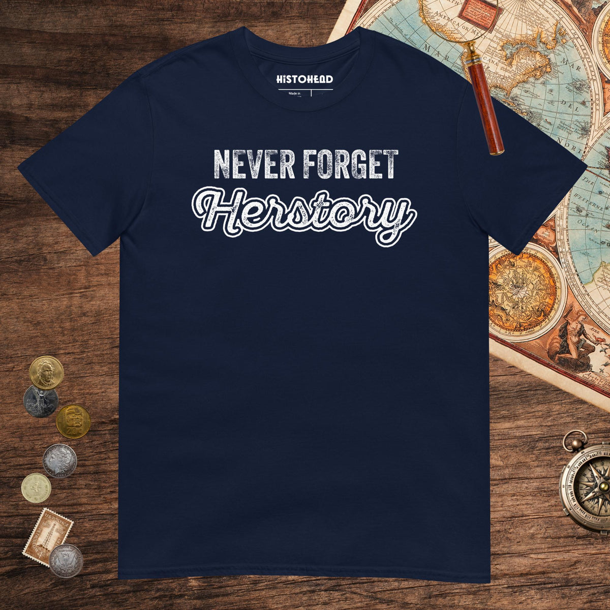 Navy Herstory Tee - history buff gift by HistoHead