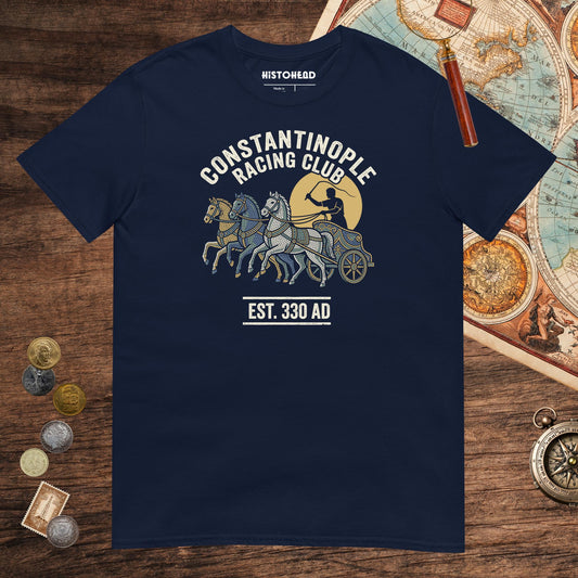 Navy Constantinople Racing Club Tee - history buff gift by HistoHead