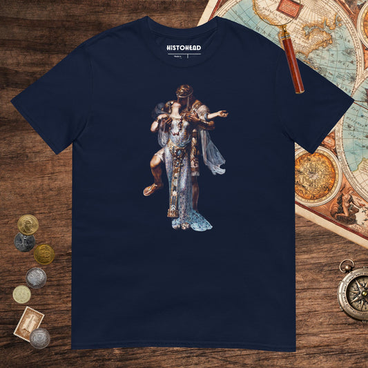 Navy Cleopatra and Antony Tee - history buff gift by HistoHead