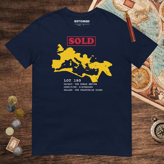 Navy Auction of the Roman Empire Tee - history buff gift by HistoHead