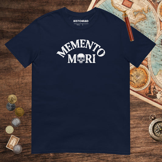 Navy Memento Mori Tee - history buff gift by HistoHead