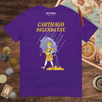 Purple Carthago Delenda Est Salt Girl Tee - history buff gift by HistoHead