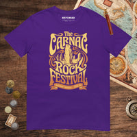 Purple Carnac Rock Festival Tee - history buff gift by HistoHead