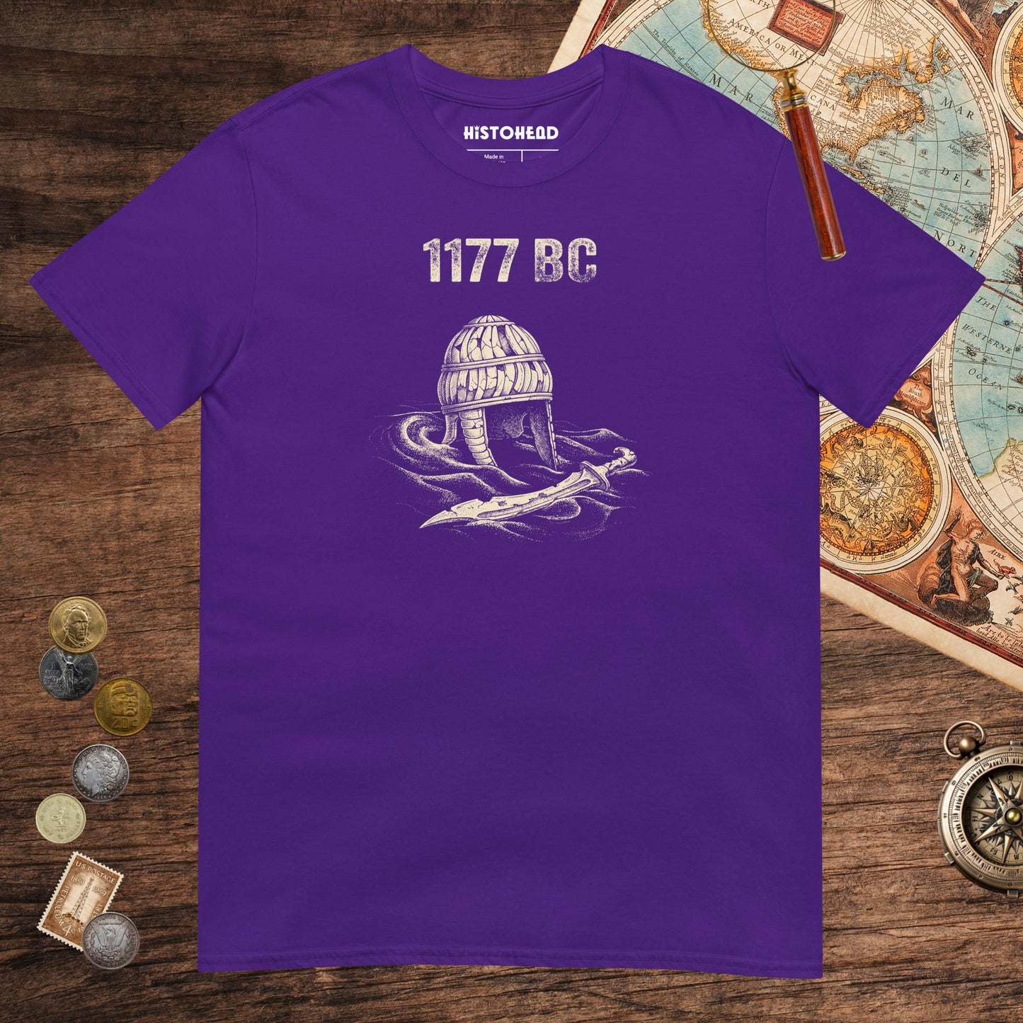 Purple 1177 BC Tee - history buff gift by HistoHead