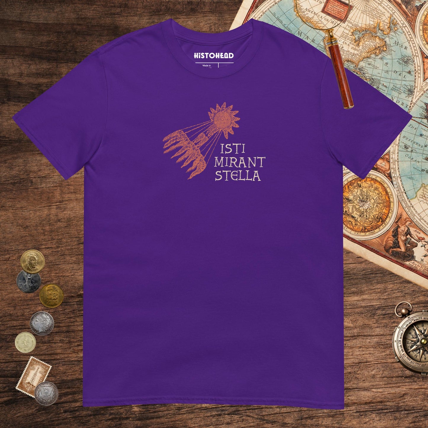 Purple Stella Tee - history buff gift by HistoHead