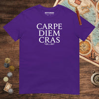 Purple Seize the Day Tomorrow in Latin Tee - history buff gift by HistoHead