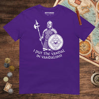 Purple Vandal in Vandalism Tee - history buff gift by HistoHead